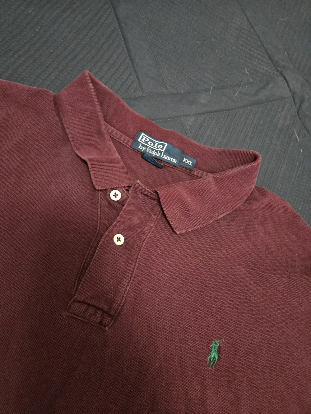 Ralph Lauren Men's Burgundy Polo with Green Pony 2XL